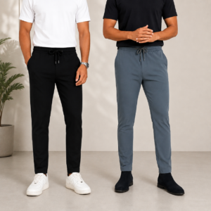 China Stitch Trouser Black & Ash 2_Pcs Combo